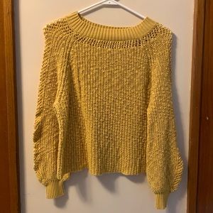 yellow balloon sleeved sweater from francescas